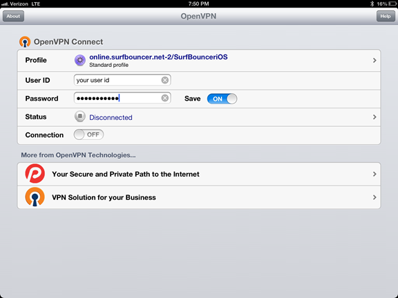 setup openvpn in iPhone/iPad, step 3