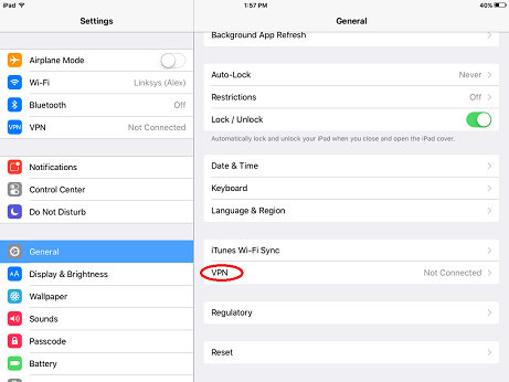 setup vpn in iOS 10 - 1