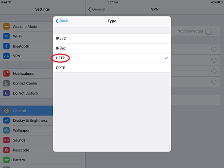 setup vpn in iPhone/iPad 2