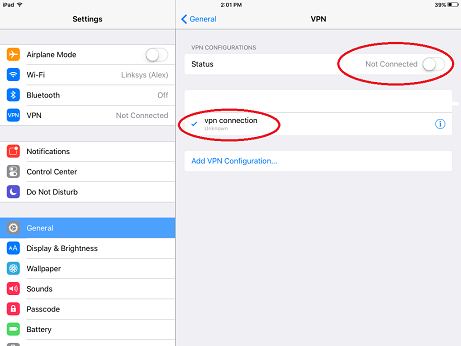 setup vpn in iPhone/iPad 4