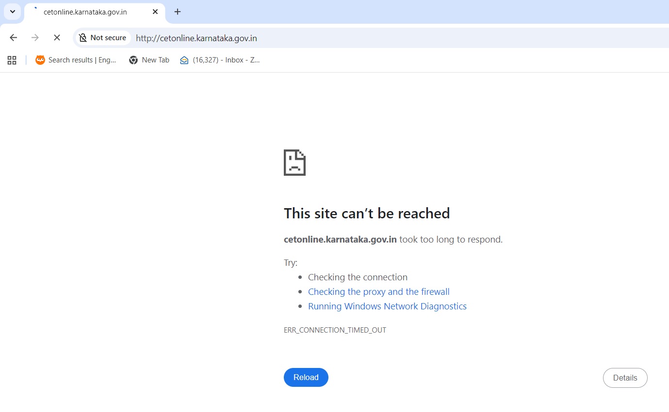 Can't Access Cetonline Karnataka Gov In
